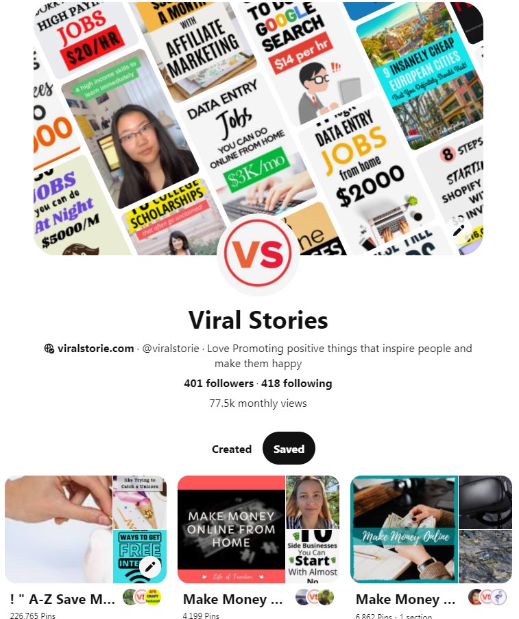 Affiliate marketing on Pinterest strategy viralstorie